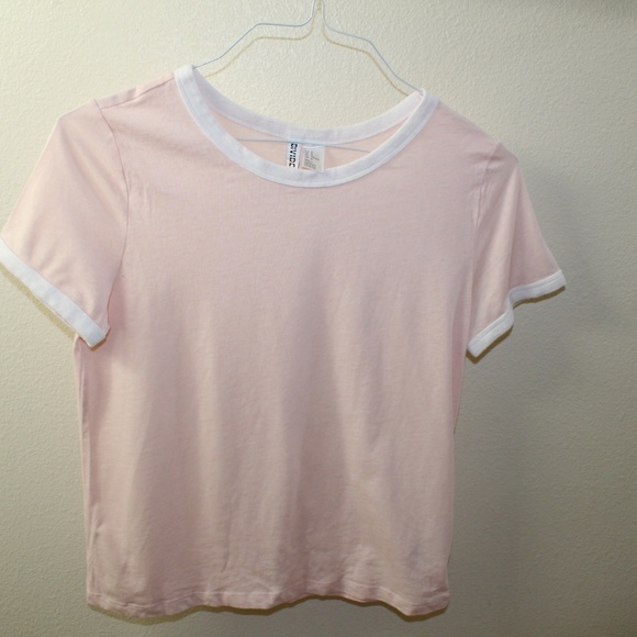 H&M Short T-shirt in powder pink - Picture 3 of 3